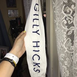 Gilly Hicks Tops - Gilly Hicks white long sleeve w navy writing (S) Gilly Hicks Tops - Gilly Hicks white long sleeve w navy writing (S)